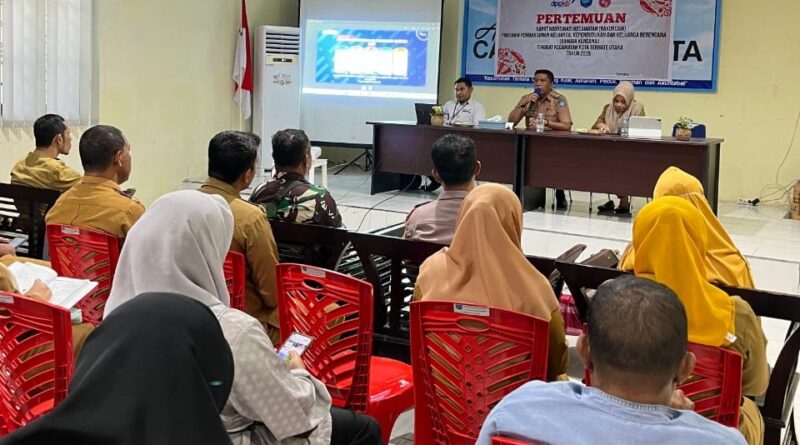SINERGIKAN PROGRAM, DINAS  PPKB KOTA TERNATE GELAR RAKORCAM